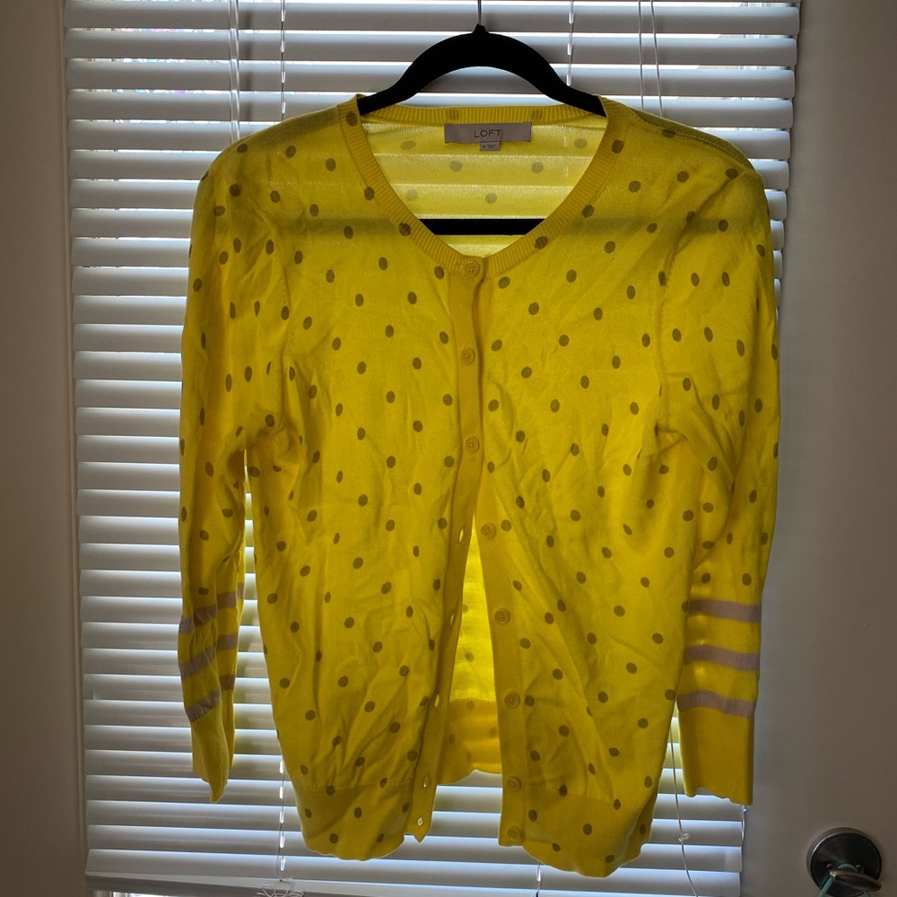 Yellow & grey cardigan
